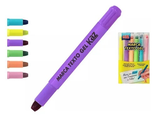CANETA MARCA TEXTO GEL KAZ NEON